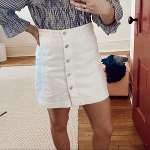 Just Black White Denim Skirt